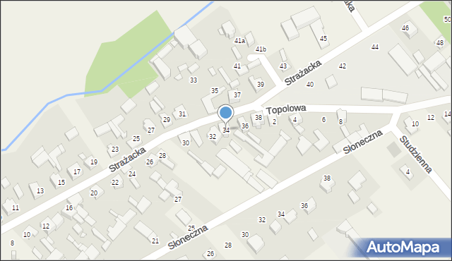 Łobodno, Strażacka, 34, mapa Łobodno