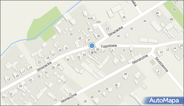 Łobodno, Strażacka, 36, mapa Łobodno