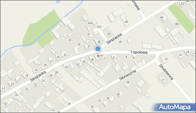 Łobodno, Strażacka, 38, mapa Łobodno