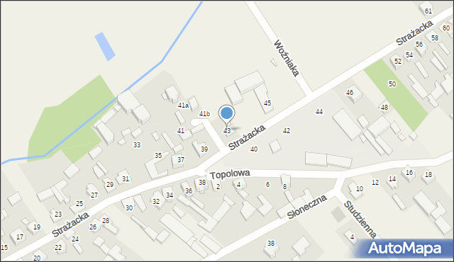 Łobodno, Strażacka, 43, mapa Łobodno