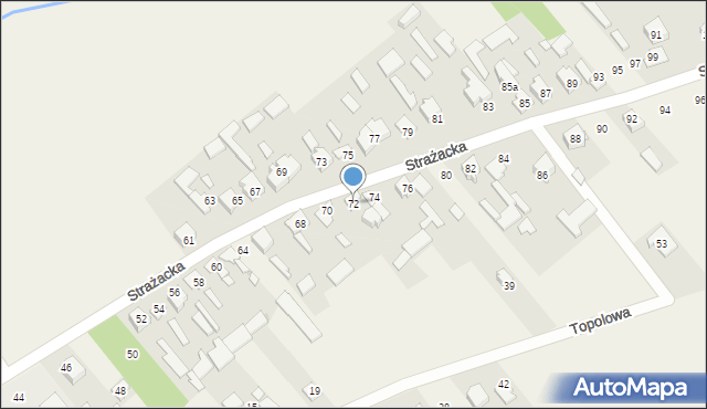 Łobodno, Strażacka, 72, mapa Łobodno