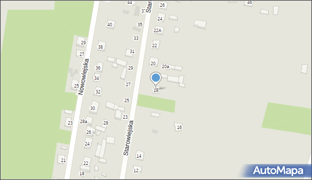 Łochów, Starowiejska, 18, mapa Łochów