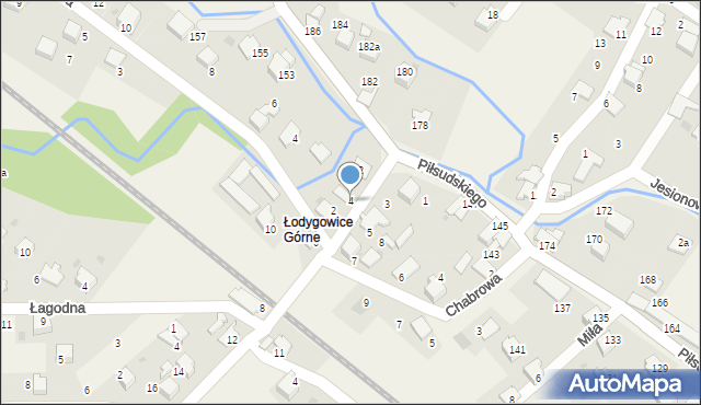 Łodygowice, Stefana Batorego, 4, mapa Łodygowice