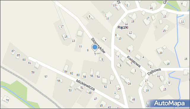 Łodygowice, Storczyków, 7, mapa Łodygowice