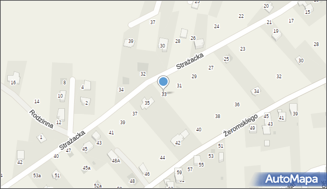 Łodygowice, Strażacka, 33, mapa Łodygowice