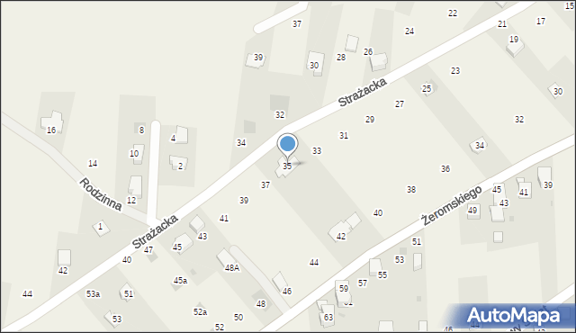 Łodygowice, Strażacka, 35, mapa Łodygowice