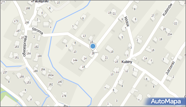 Łodygowice, Stroma, 16, mapa Łodygowice