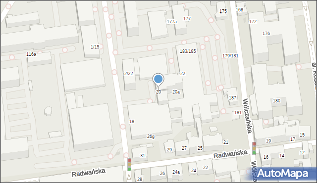 Łódź, Stefanowskiego Bohdana, prof., 20, mapa Łodzi