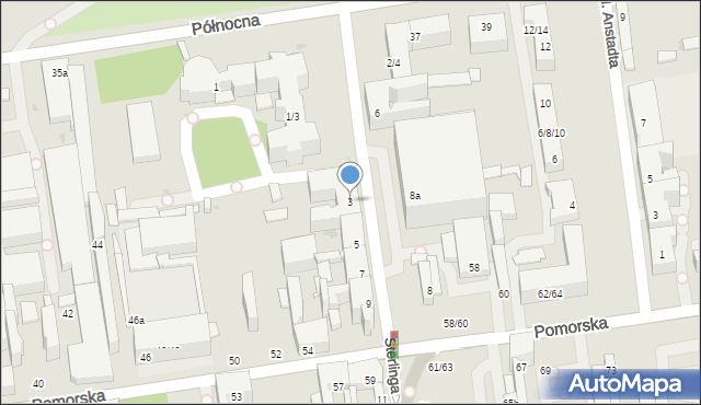 Łódź, Sterlinga Seweryna, dr., 3, mapa Łodzi