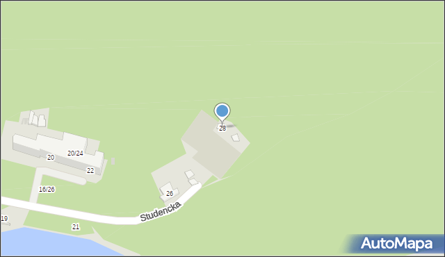 Łódź, Studencka, 28, mapa Łodzi