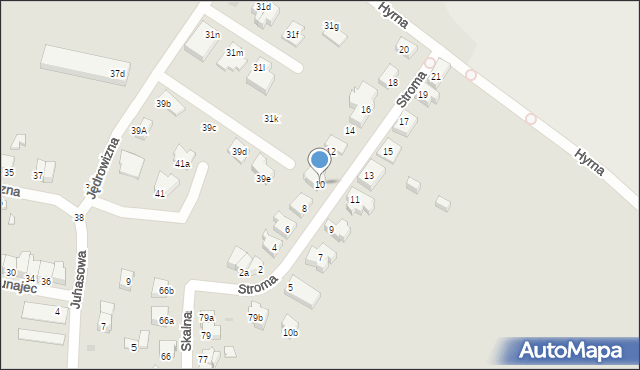 Łódź, Stroma, 10, mapa Łodzi