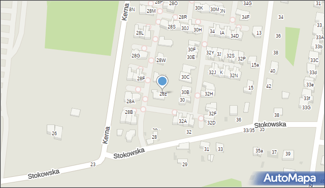 Łódź, Stokowska, 28z, mapa Łodzi