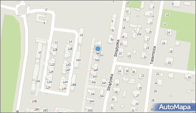 Łódź, Stokowska, 34T, mapa Łodzi