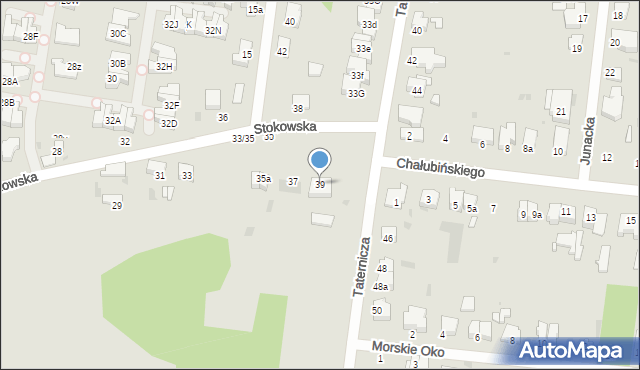 Łódź, Stokowska, 39, mapa Łodzi