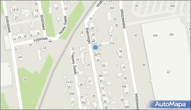 Łódź, Stefana Batorego, 24, mapa Łodzi