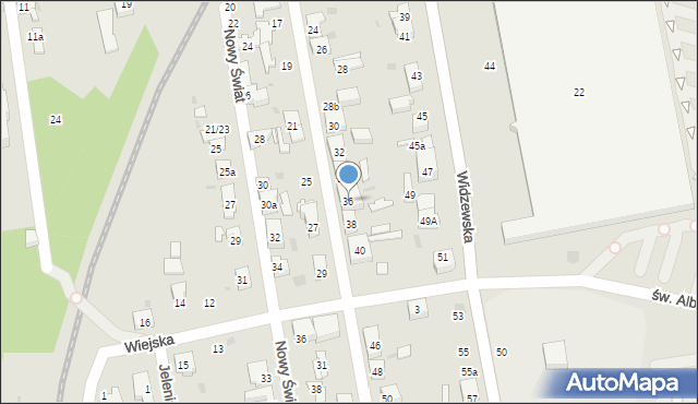 Łódź, Stefana Batorego, 36, mapa Łodzi