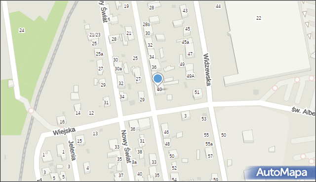 Łódź, Stefana Batorego, 40/42, mapa Łodzi