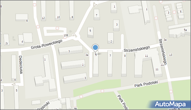 Łódź, Strzemińskiego Władysława, 5, mapa Łodzi