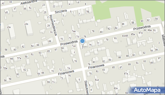 Łódź, Statutowa, 2, mapa Łodzi