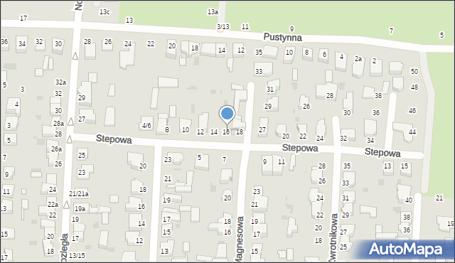 Łódź, Stepowa, 16a, mapa Łodzi