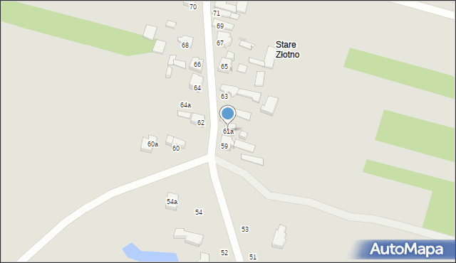 Łódź, Stare Złotno, 61a, mapa Łodzi