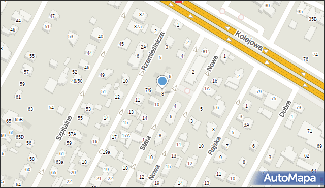 Łomianki, Stara, 8, mapa Łomianki