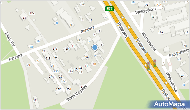 Łomianki, Starej Cegielni, 7, mapa Łomianki