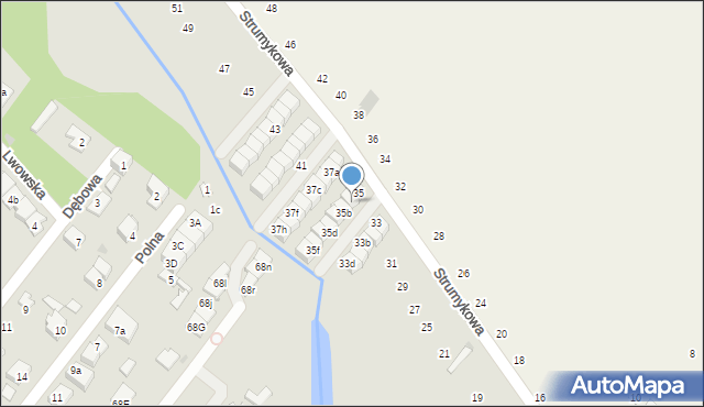 Łomianki, Strumykowa, 35a, mapa Łomianki