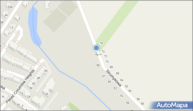 Łomianki, Strumykowa, 73, mapa Łomianki