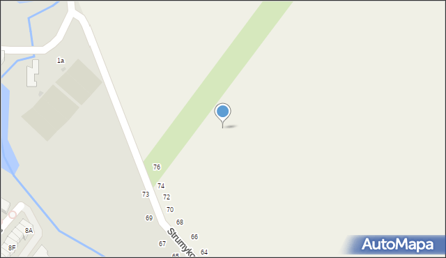 Łomianki Dolne, Strumykowa, 74d, mapa Łomianki Dolne