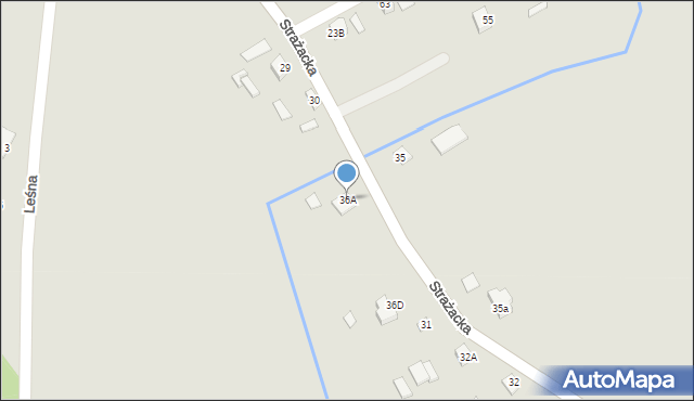 Łopuszno, Strażacka, 36A, mapa Łopuszno