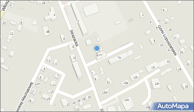 Łopuszno, Strażacka, 5, mapa Łopuszno