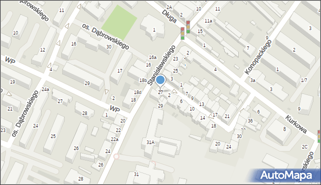 Łowicz, Stanisławskiego Stanisława, 27, mapa Łowicza