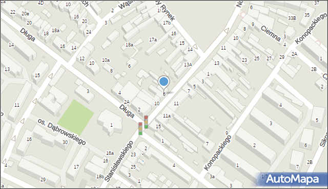 Łowicz, Stanisławskiego Stanisława, 6, mapa Łowicza