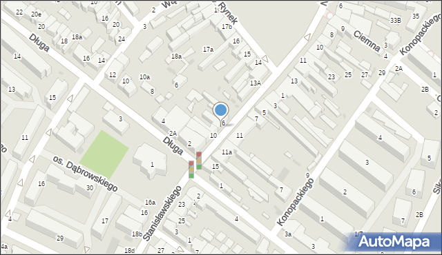 Łowicz, Stanisławskiego Stanisława, 8, mapa Łowicza