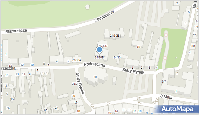 Łowicz, Stary Rynek, 24/30B, mapa Łowicza