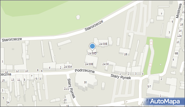 Łowicz, Stary Rynek, 24/30D, mapa Łowicza