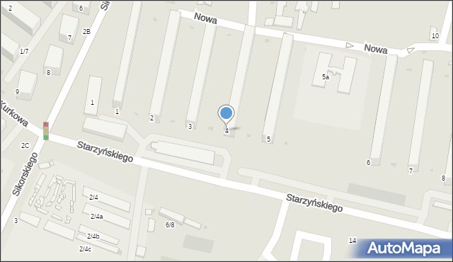 Łowicz, Starzyńskiego Stefana, 4, mapa Łowicza