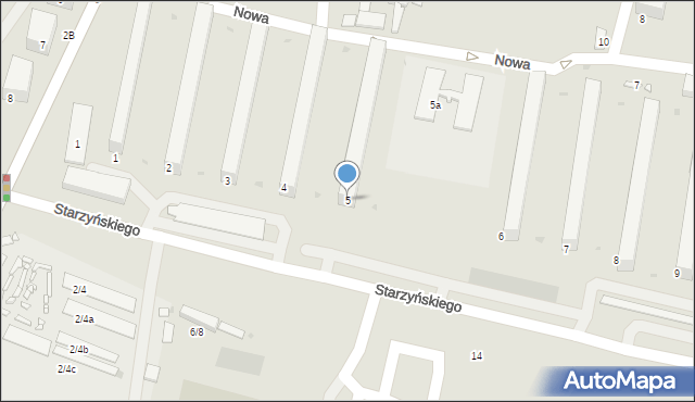 Łowicz, Starzyńskiego Stefana, 5, mapa Łowicza