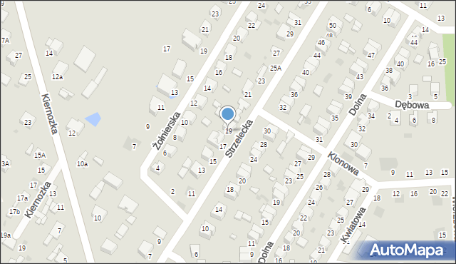 Łowicz, Strzelecka, 19, mapa Łowicza