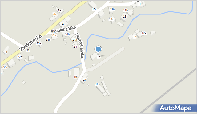 Lubań, Starolubańska, 15, mapa Lubań