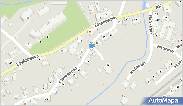 Lubań, Starolubańska, 37, mapa Lubań