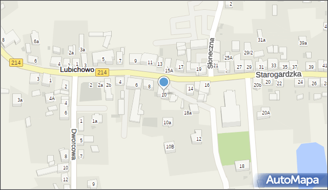 Lubichowo, Starogardzka, 10, mapa Lubichowo