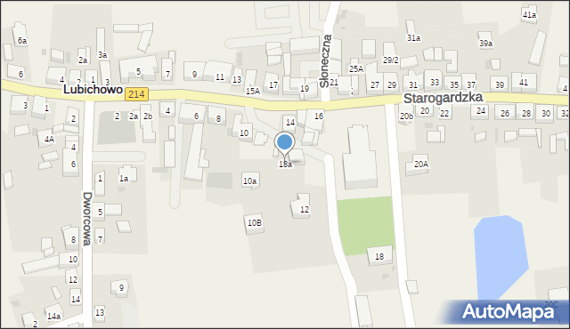 Lubichowo, Starogardzka, 18a, mapa Lubichowo