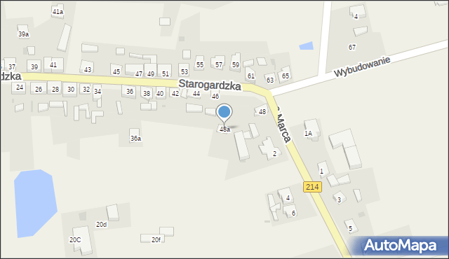 Lubichowo, Starogardzka, 48a, mapa Lubichowo