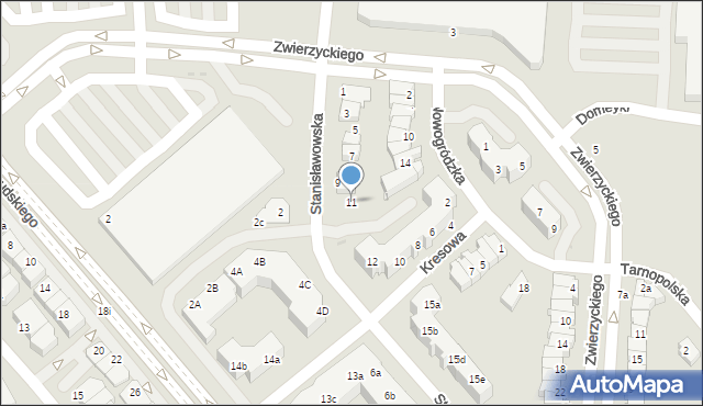 Lubin, Stanisławowska, 11, mapa Lubin