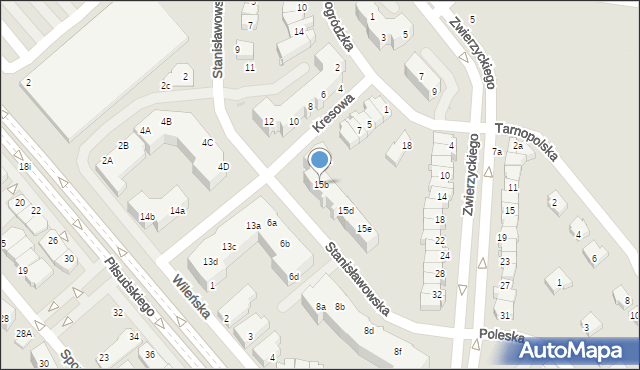 Lubin, Stanisławowska, 15b, mapa Lubin