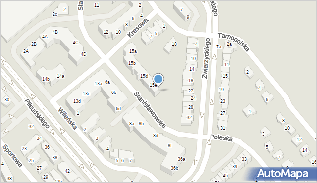 Lubin, Stanisławowska, 15f, mapa Lubin