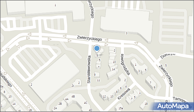 Lubin, Stanisławowska, 3, mapa Lubin