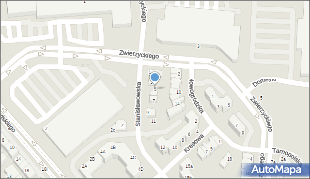 Lubin, Stanisławowska, 5, mapa Lubin